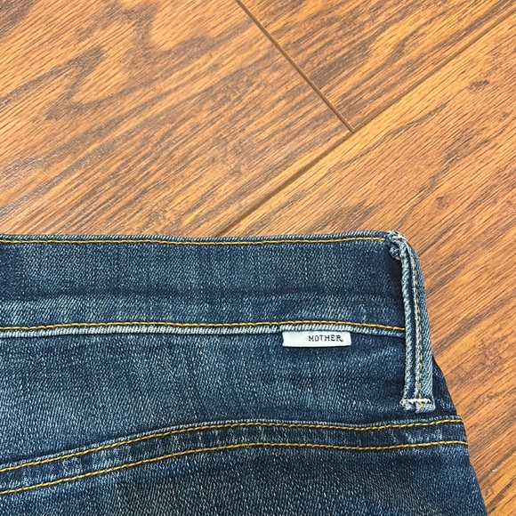 MOTHER Blue Flare & Wide Leg Jeans with Raw Hem - Picture 5 of 5